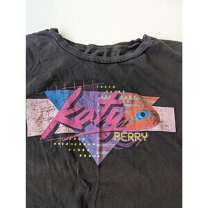 Katy Perry Medium Cropped Black Tour Tee 100% Cotton